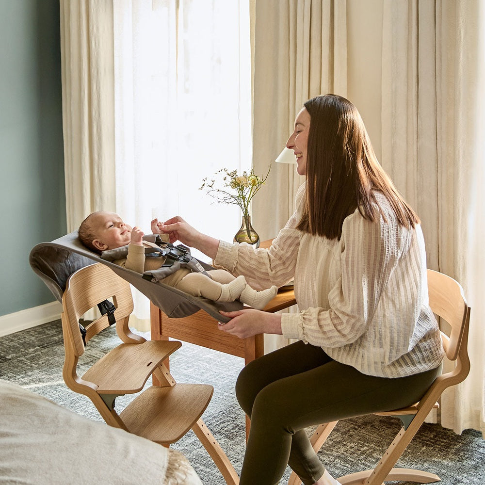 Leander Newborn Set Voor Louie Eetstoel - Cool grey