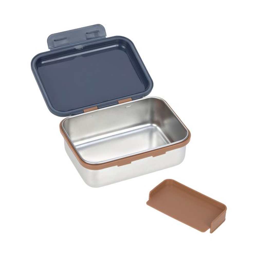 Lässig Lunchbox / Brooddoos Roestvrij Staal Little Gang - Smile Navy