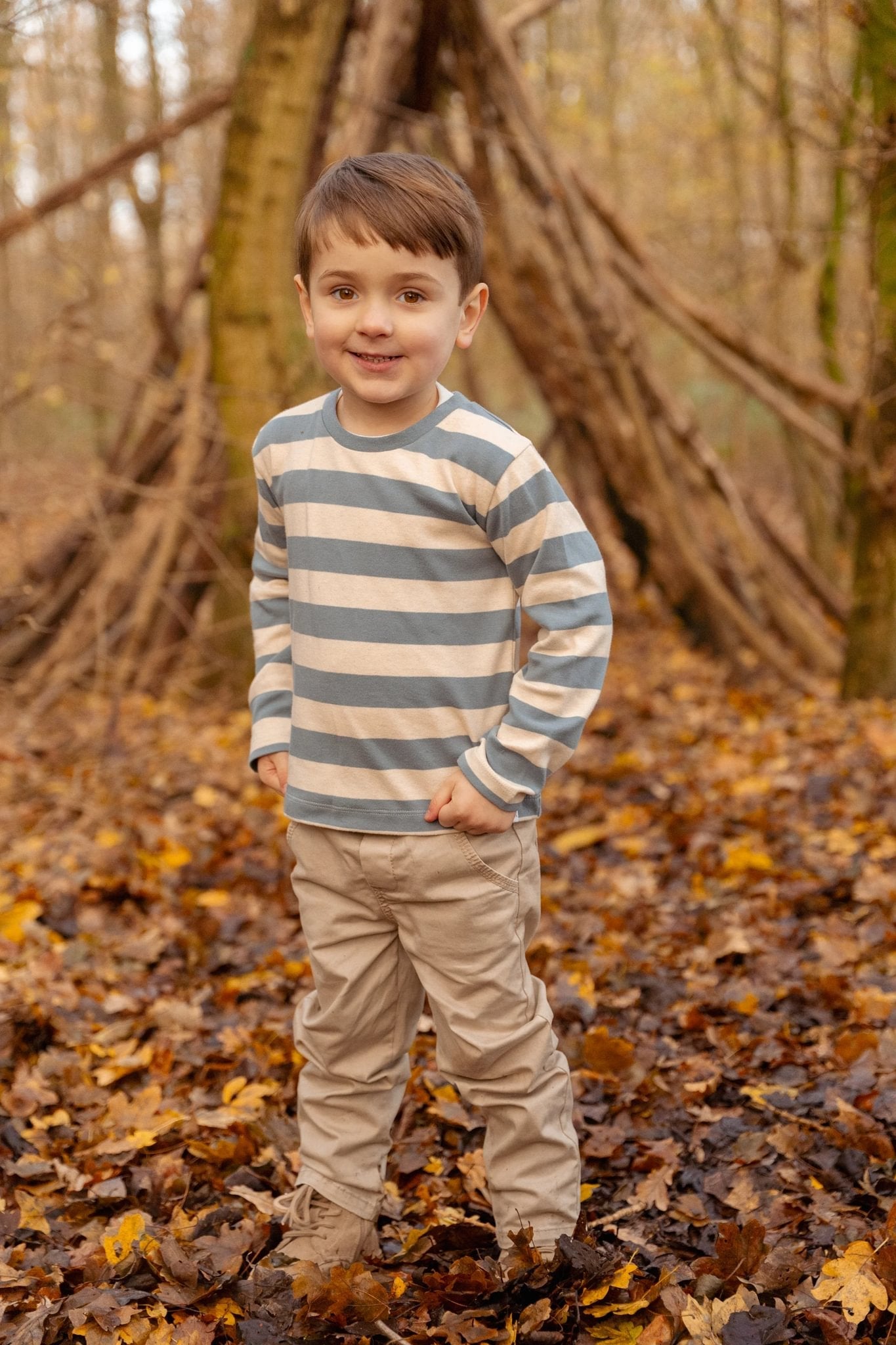 Little Dutch T-shirt Lange Mouwen Met Strepen - Stone Blue