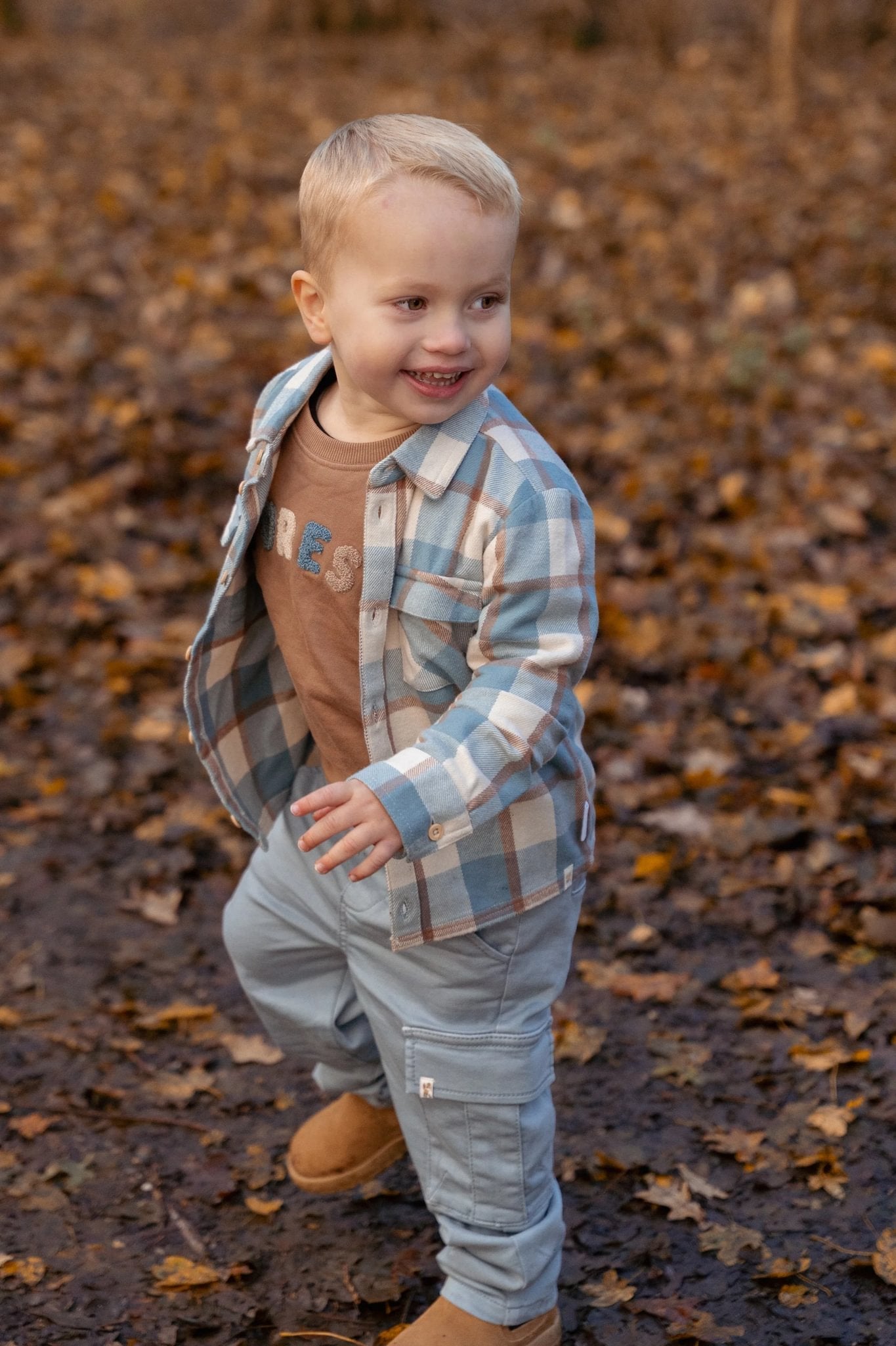 Little Dutch Flanellen Overhemd Met Klassieke Ruitenprint - Stone Blue