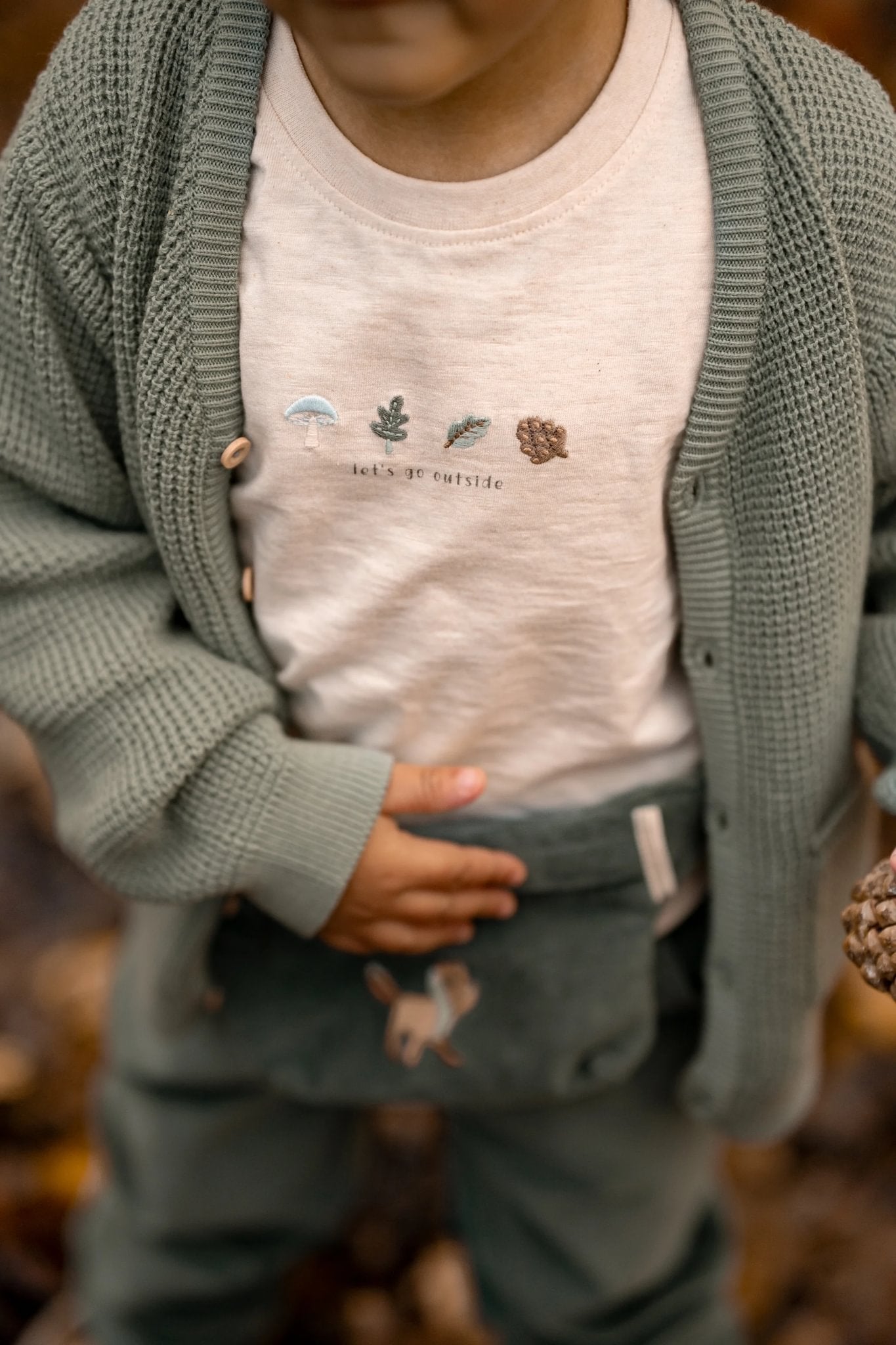 Little Dutch T-shirt Lange Mouwen Let's Go Outside - Sand Melee