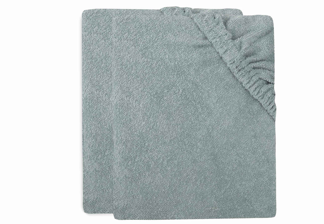 Jollein Aankleedkussenhoes / Waskussenhoes Badstof 50x70cm - Sea Green - 2pack