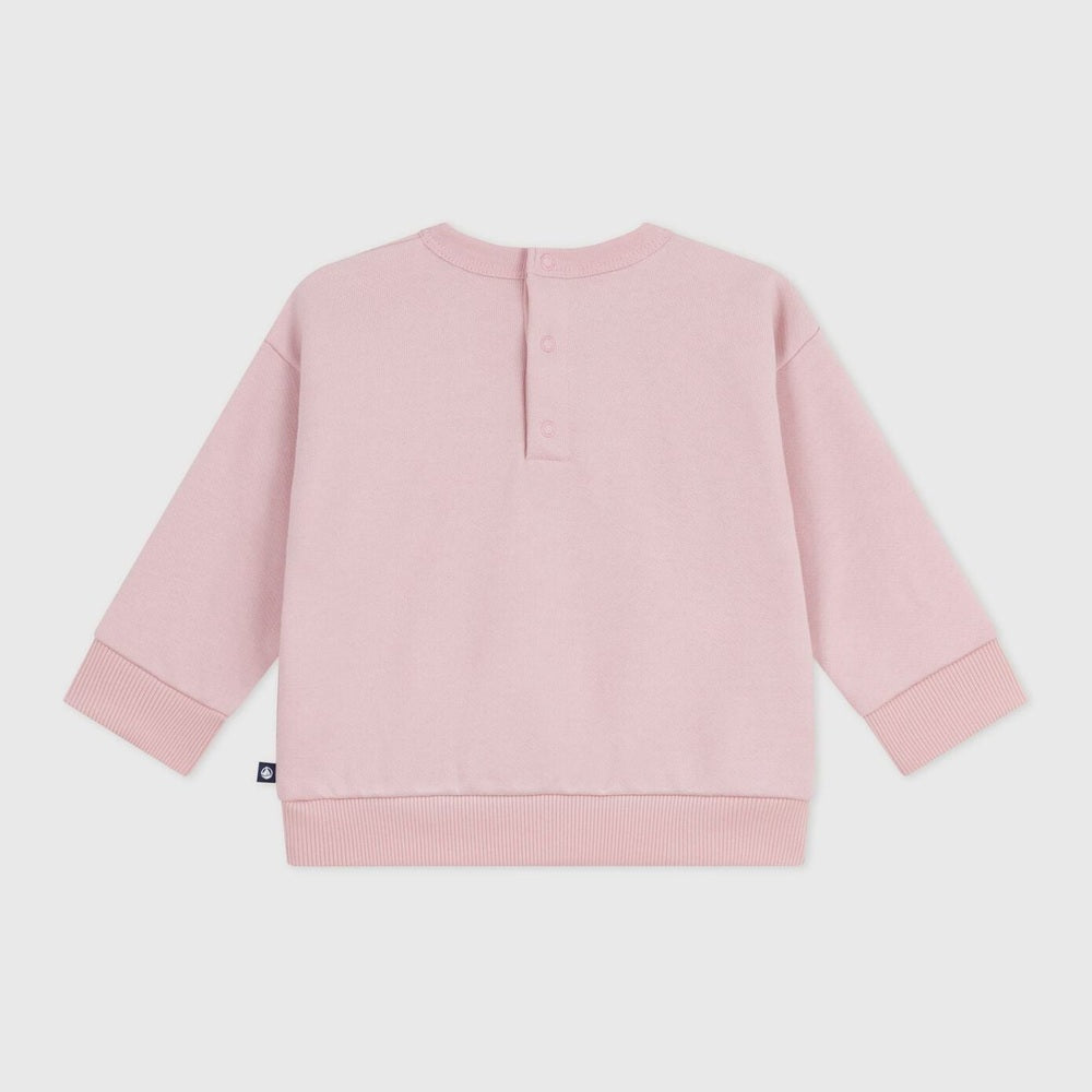 Petit Bateau Katoenen Sweater Met Borduursel - Roos