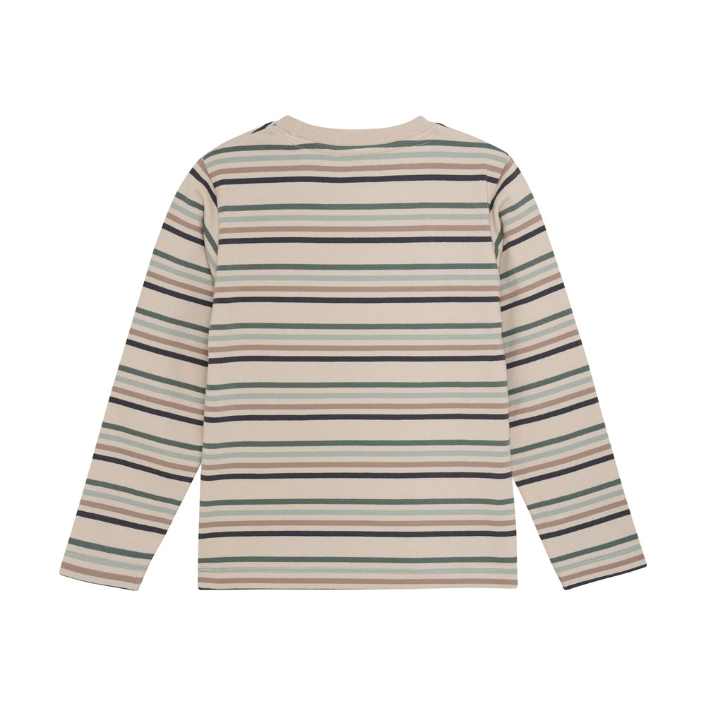 En Fant T-shirt Met Strepen - Aardtinten
