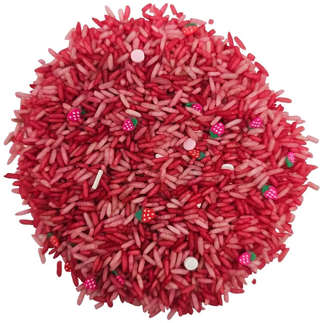 Grennn Speelrijst Aardbeienmix 750gr