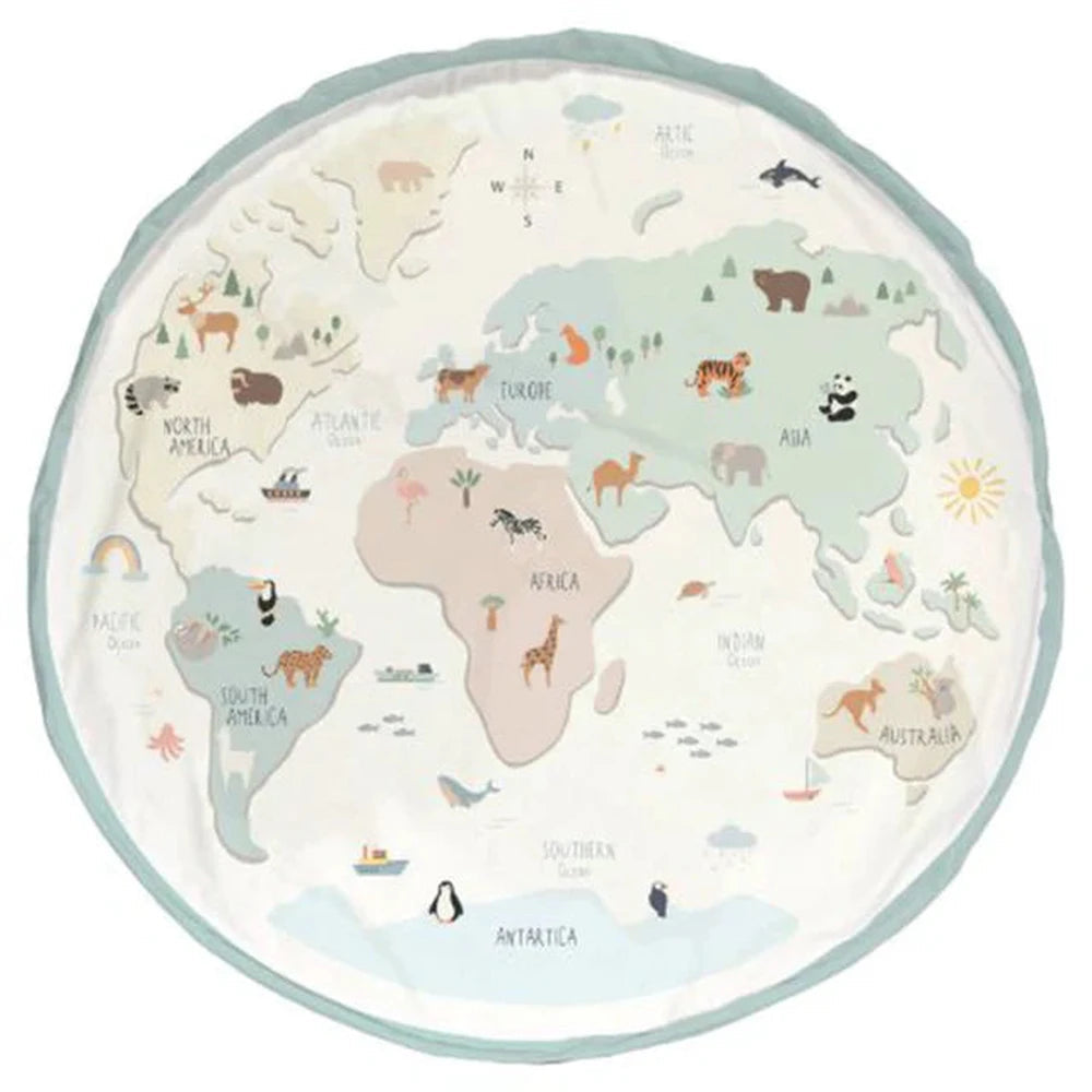 Play & Go Noomad Worldmap Colour Opbergzak en Speelmat