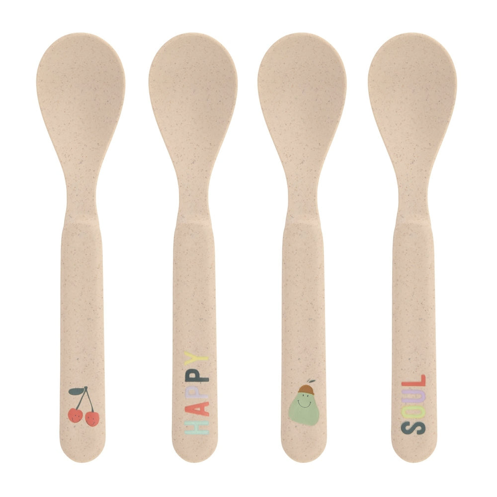 Lässig Kinderbestek Set van 4 Lepels - Happy Fruits Cherry