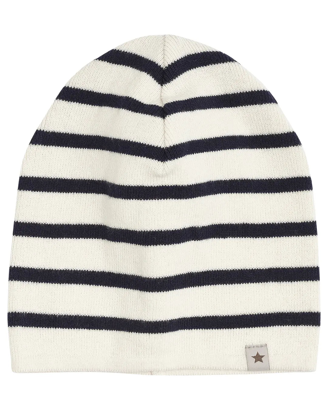 Huttelihut Gestreepte Gebreide Beanie – Dark Navy