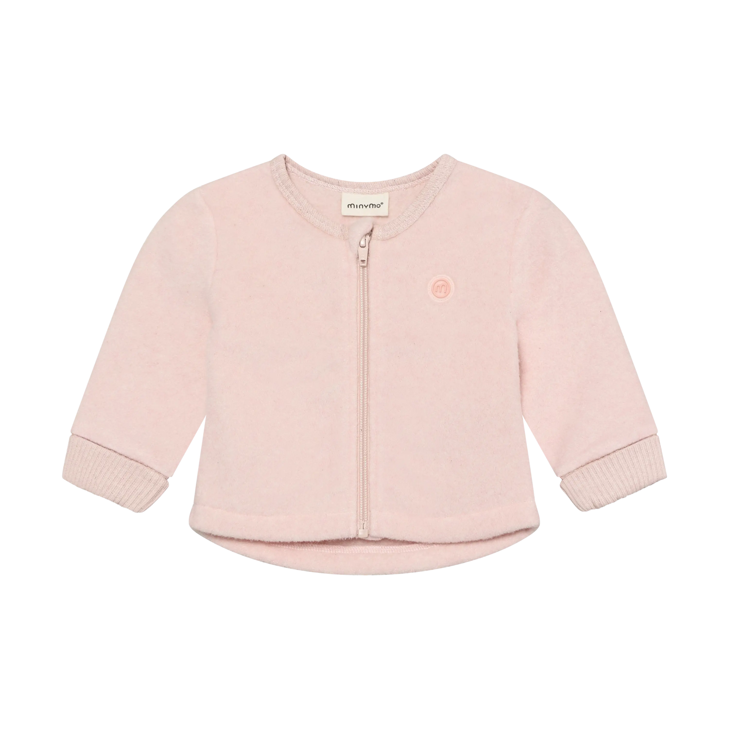 Minymo Fleece Jas Lange Mouw Peach Whip