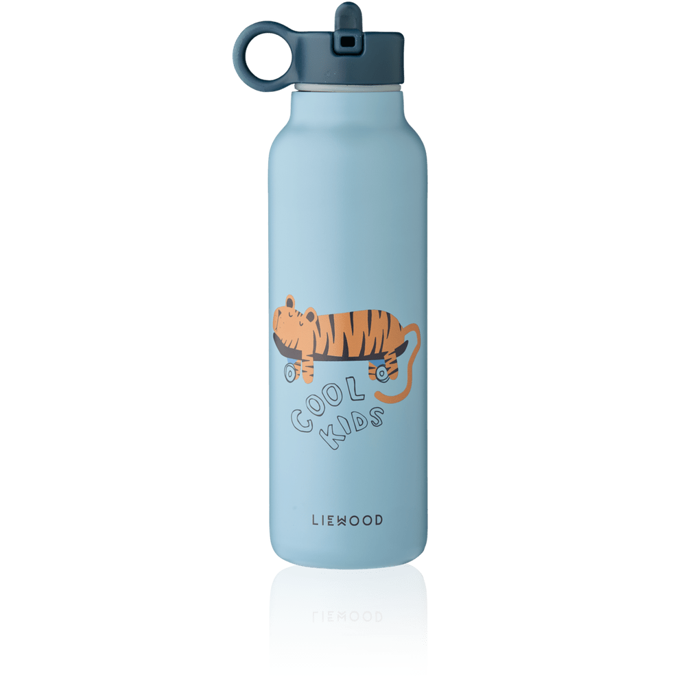 Liewood Falk Drinkfles 500 Ml - Tiger / Beach Blue