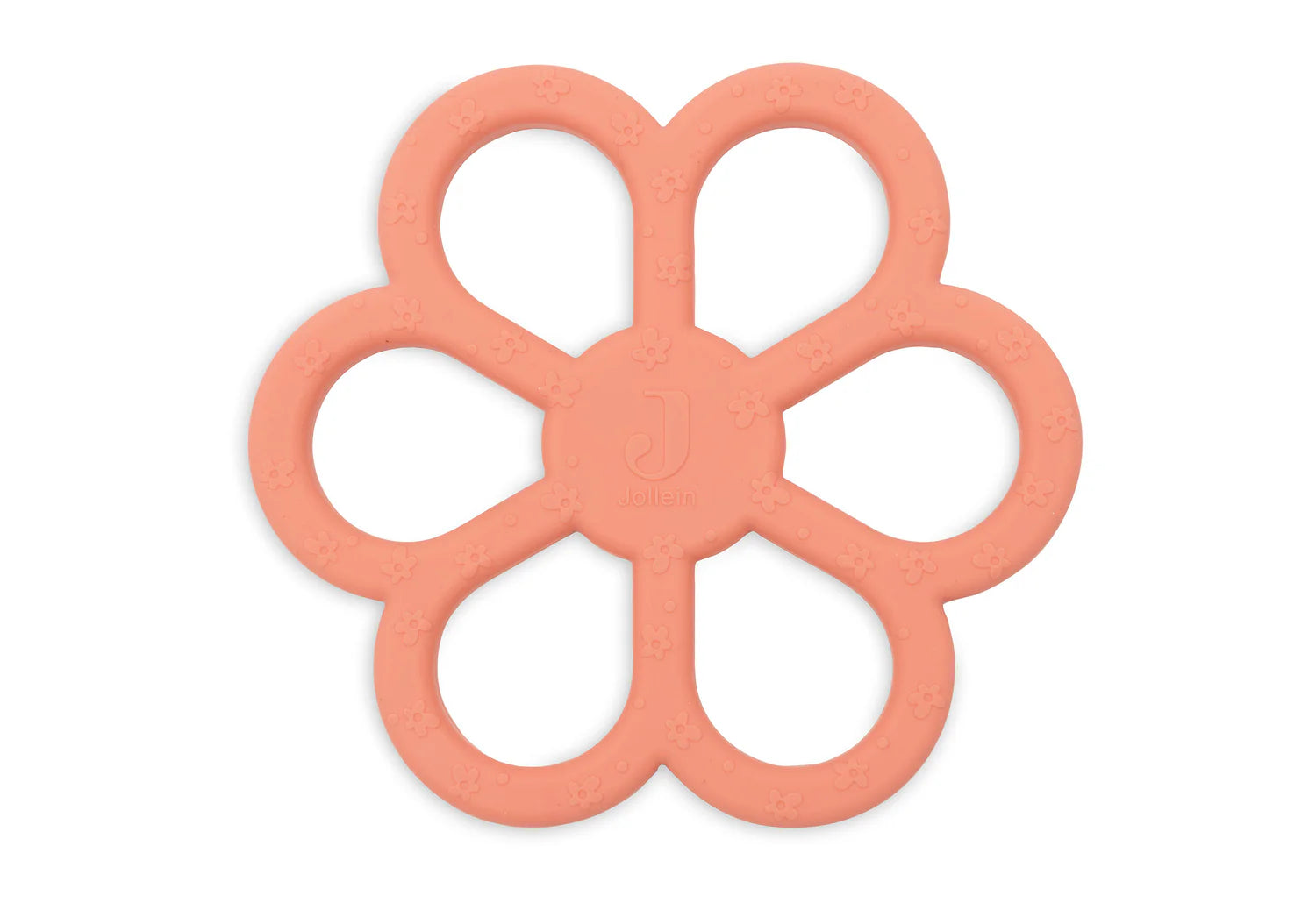Jollein Bijtring Siliconen Flower - Coral Rose