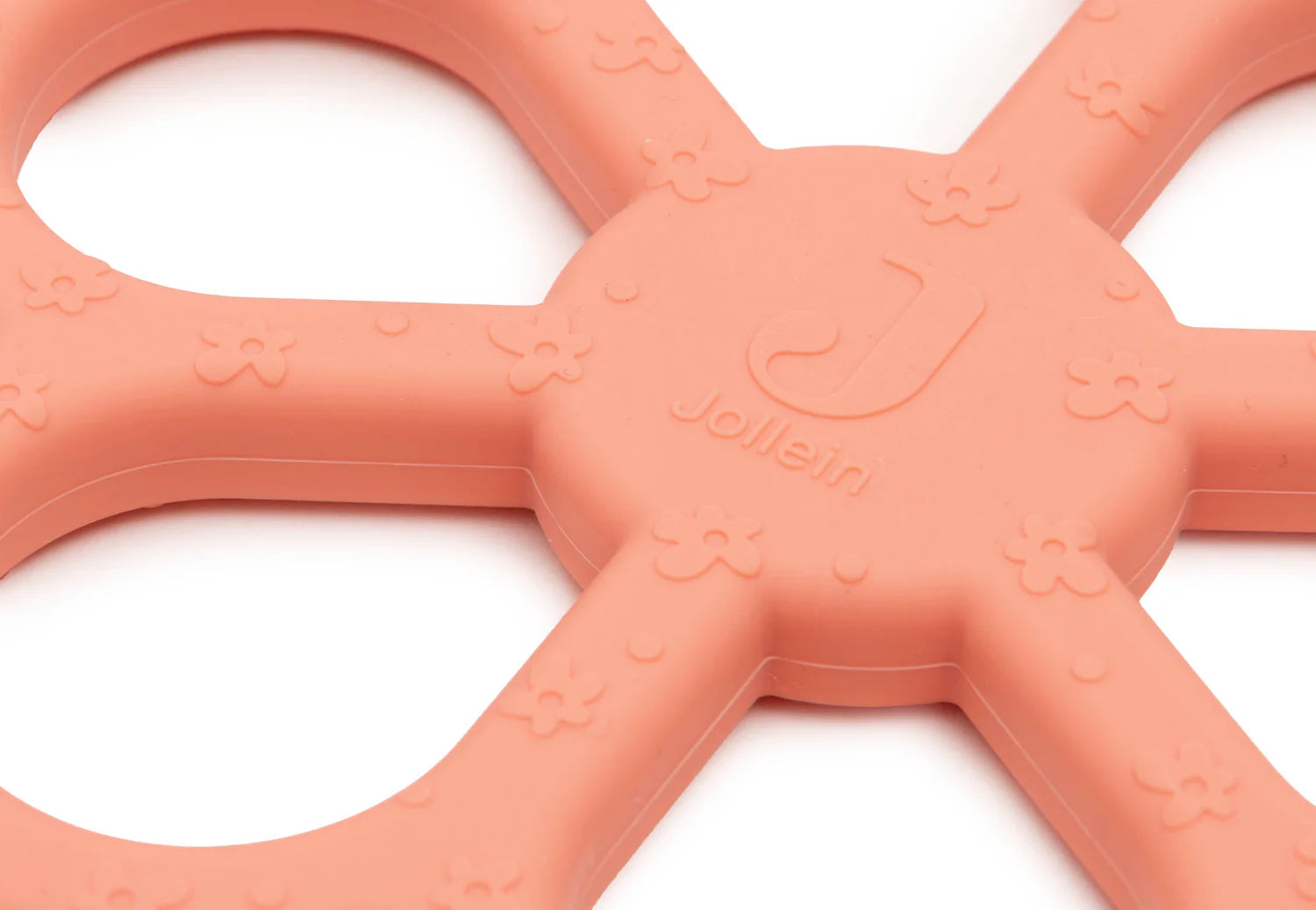 Jollein Bijtring Siliconen Flower - Coral Rose