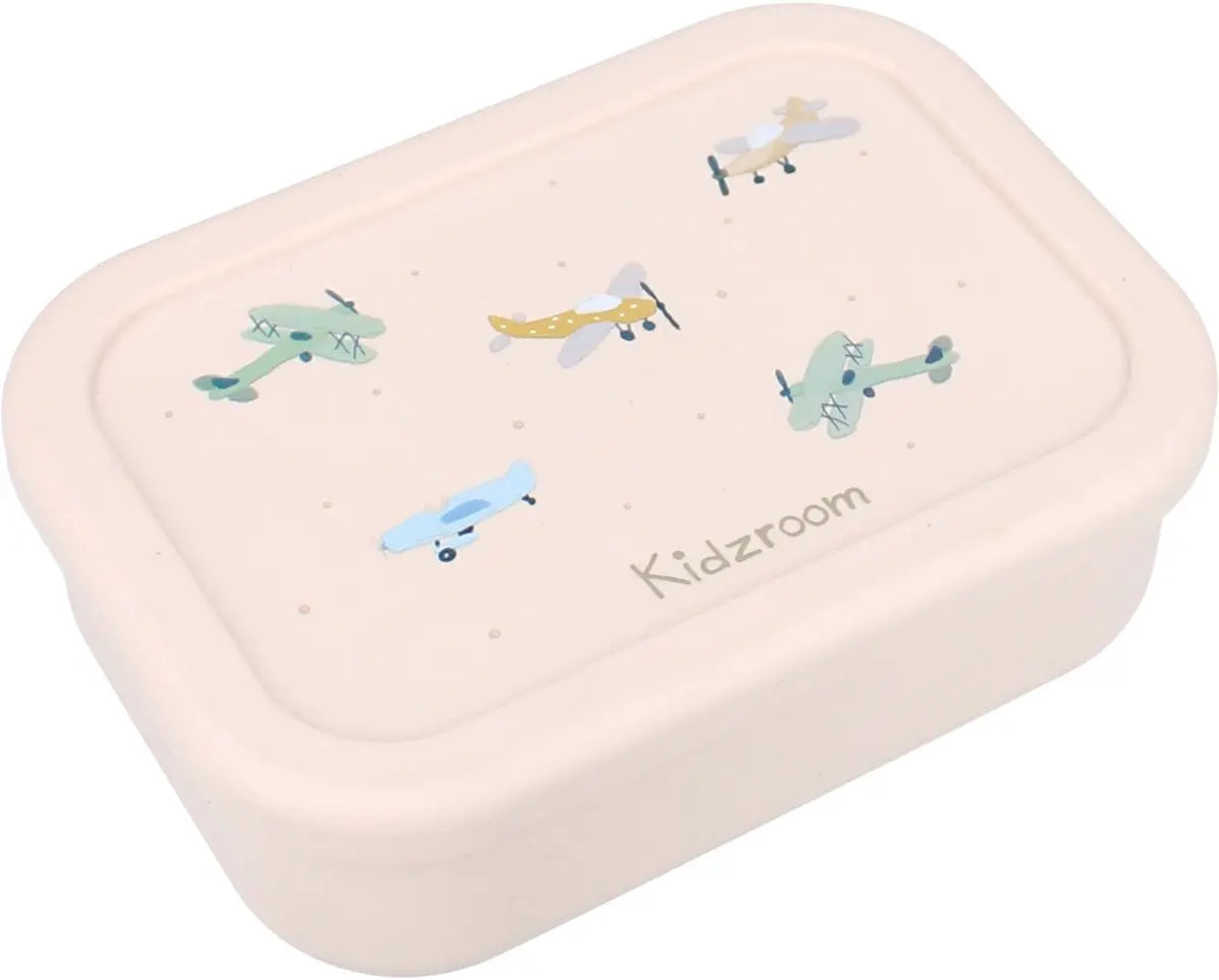 Kidzroom Lunchbox Small Talk Vliegtuigen - Beige