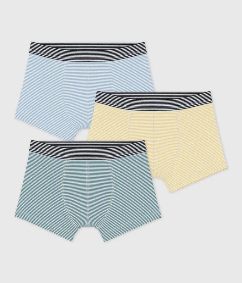 Set met katoenen boxershorts met strepen voor kinderen