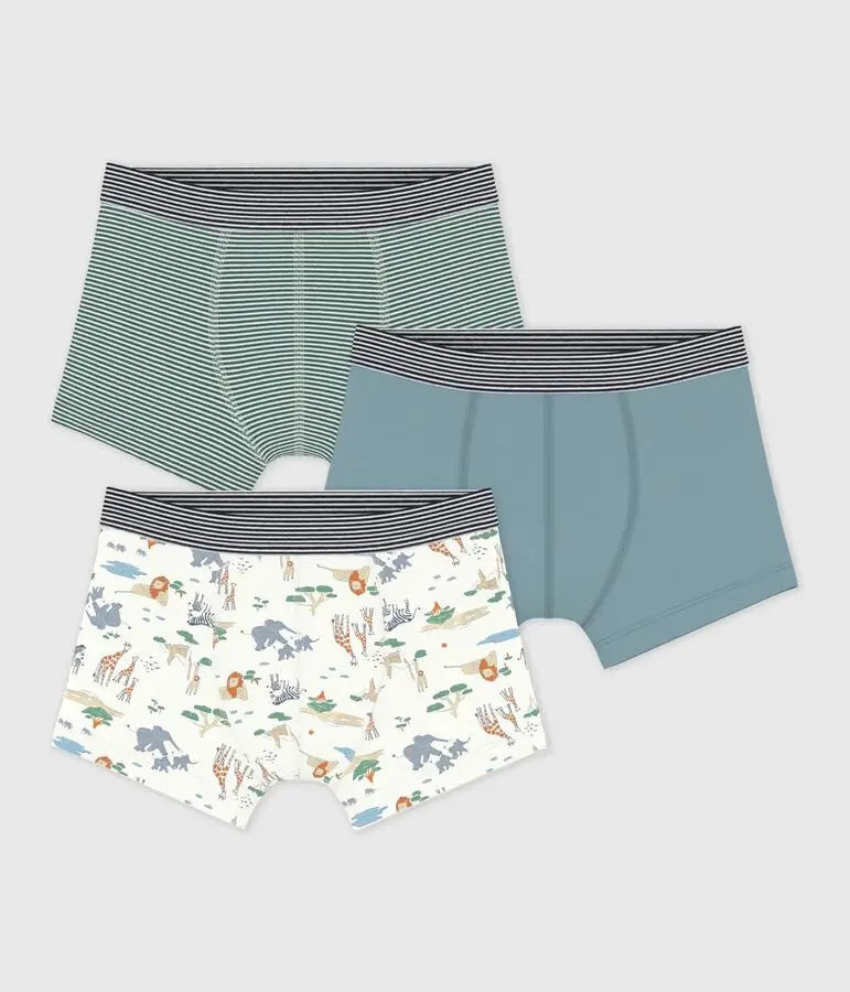 Petit Bateau Setje van katoenen boxershorts met savanneprint voor kinderen