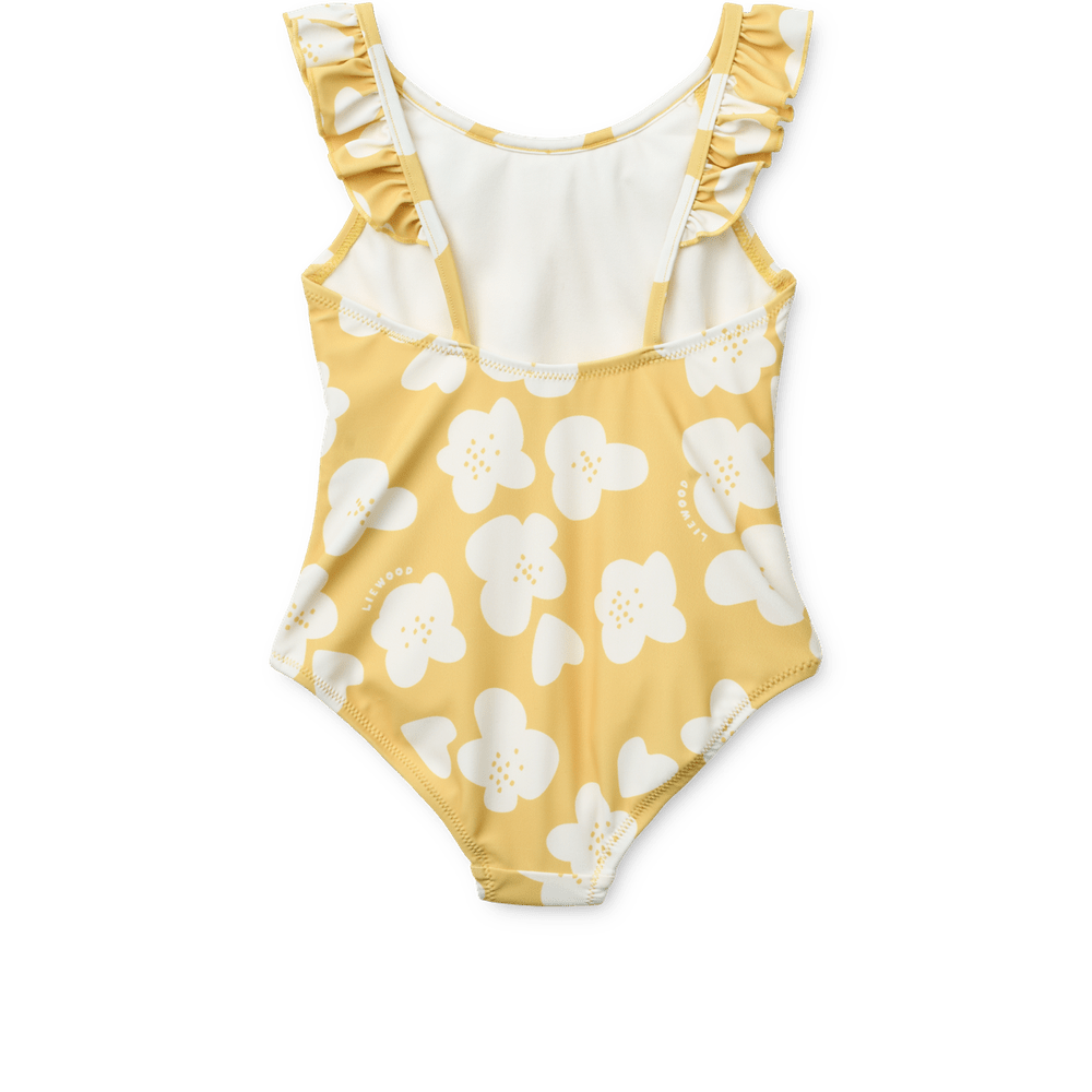 Liewood Kallie Bedrukt Badpak Voor Kinderen - Flower / Lemon Yellow