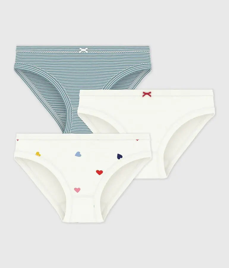 Petit Bateau | Setje met katoenen onderbroekjes met hartjesprint voor kinderen