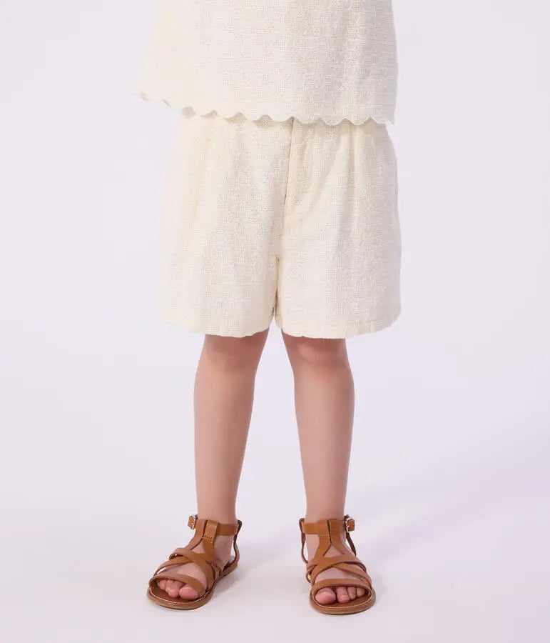 Petit Bateau Katoenen short met hartjesmotief voor kinderen