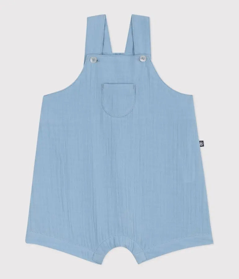Petit Bateau | Korte babysalopette van effen, luchtige katoen