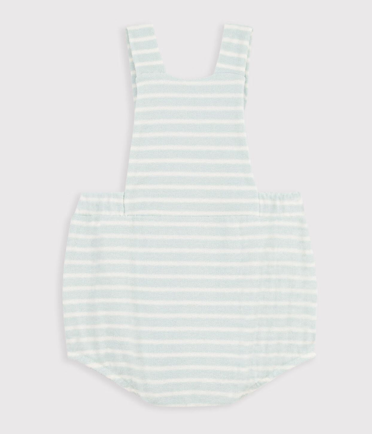 Petit Bateau | Gestreept babyspeelpakje van katoenen badstof