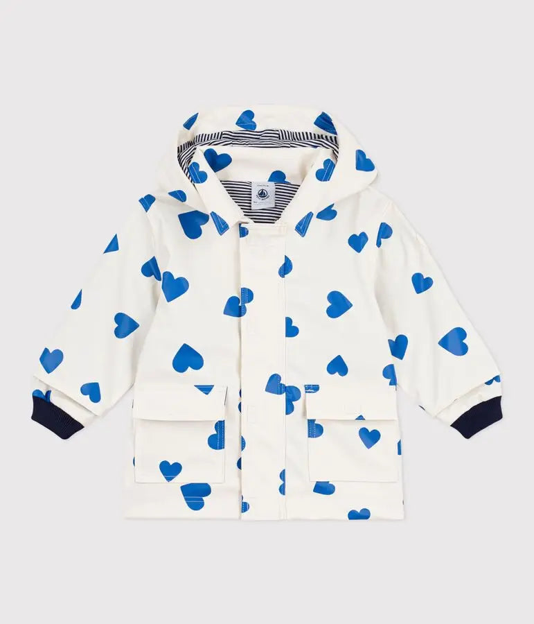 Petit Bateau | Regenjas met hartjes voor baby