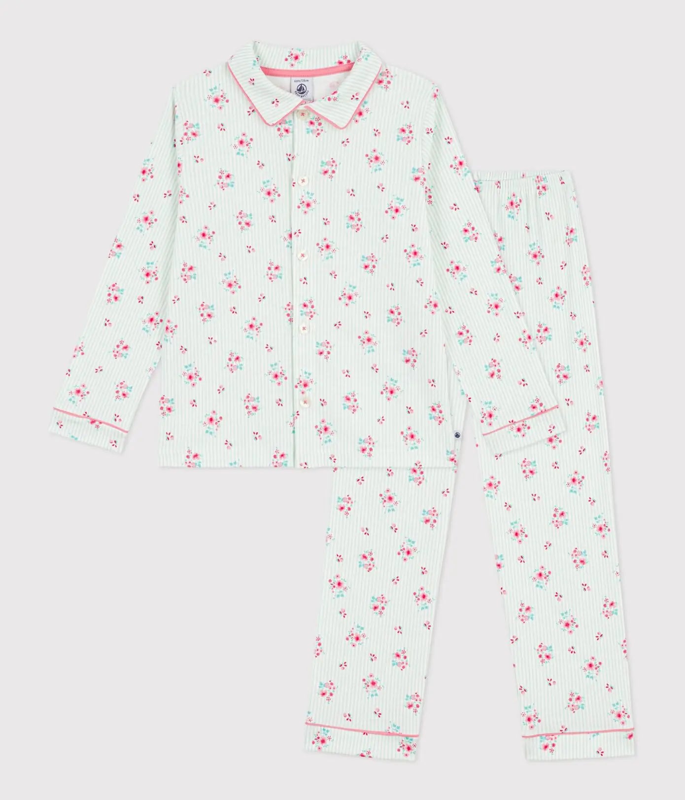 Petit bateau | Katoenen geknoopte pyjama met print voor kinderen