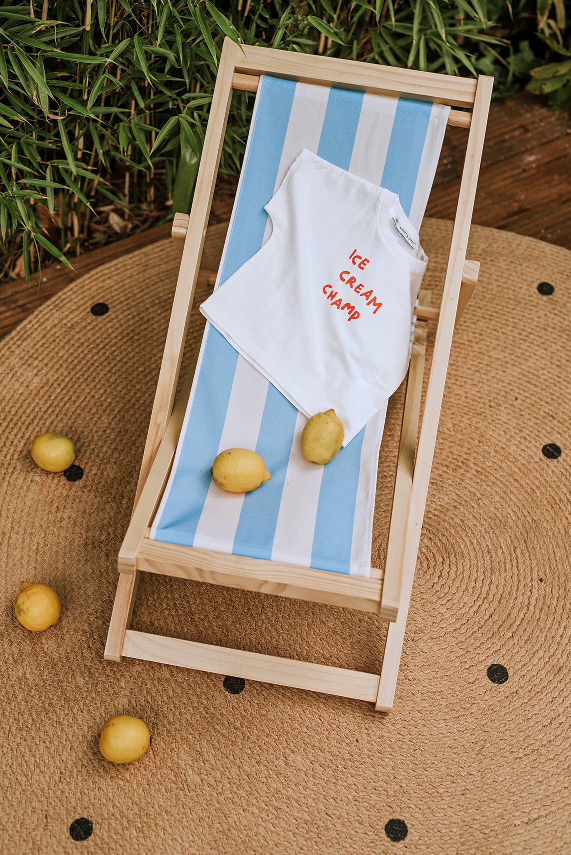 Sproet & Sprout Baby T-Shirt Ice Cream Champ Off-White