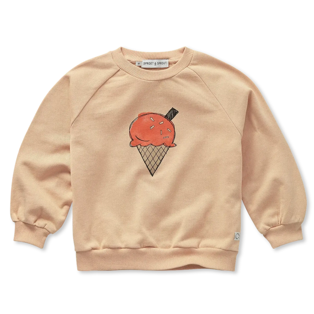 Sproet & Sprout Raglan Sweatshirt Ice Cream Sand