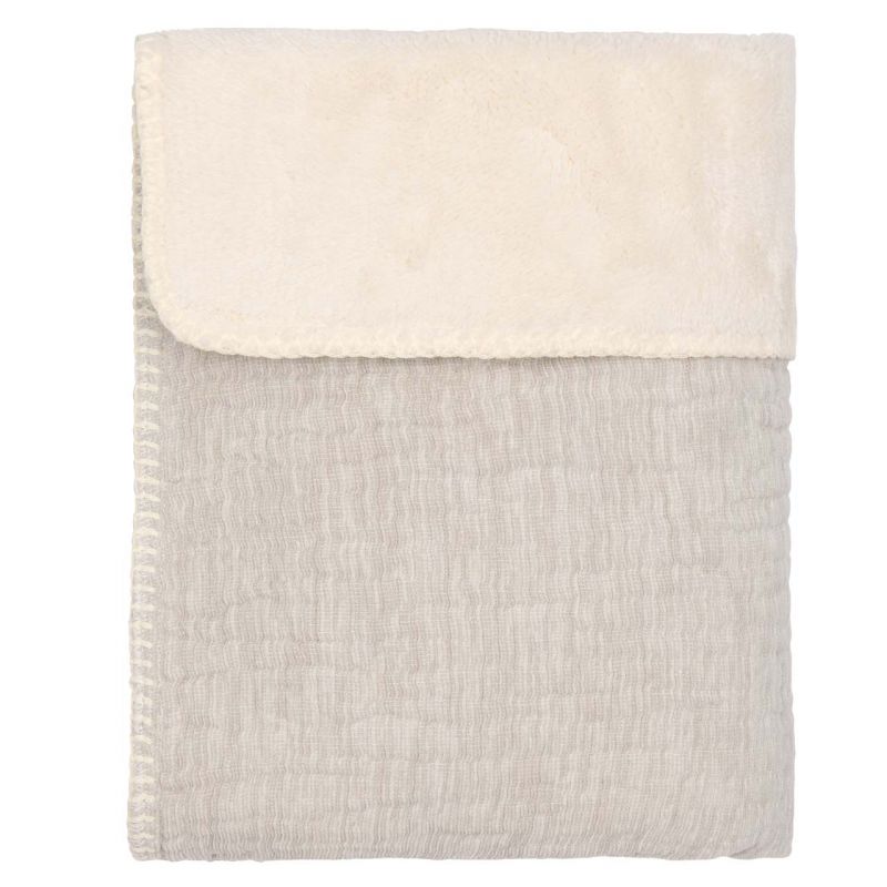 Koeka Wiegdeken Teddy Rivoli 100x150cm - Stone