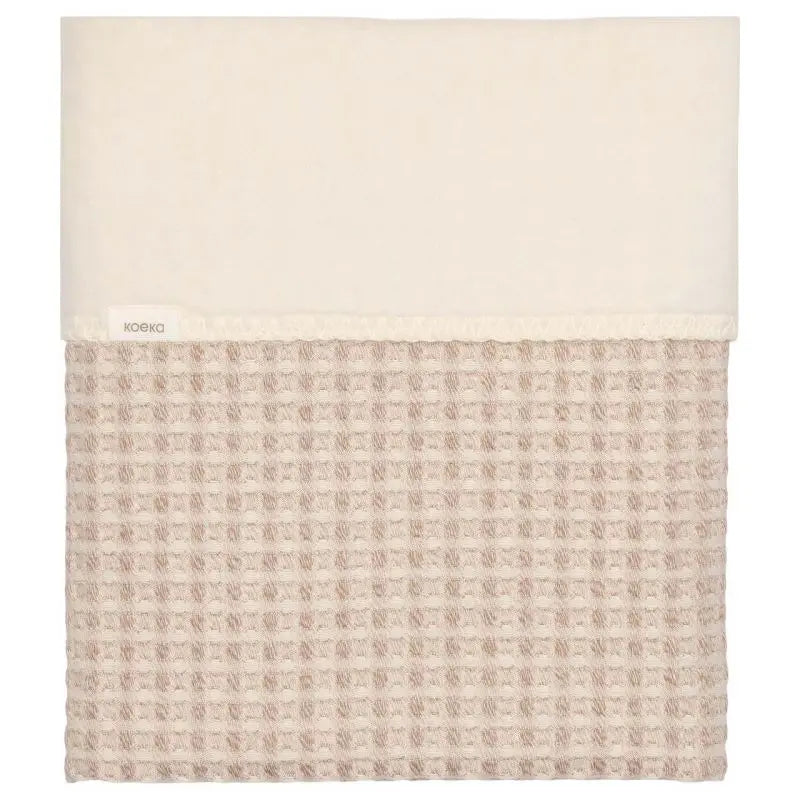 Koeka Wiegdeken Cotton Fleece Wafel Amsterdam - Crumble/Natural