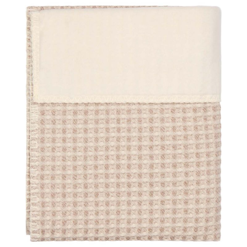 Koeka Wiegdeken Cotton Fleece Wafel Amsterdam - Crumble/Natural