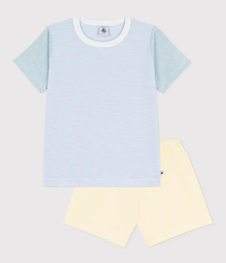 Petit Bateau | Korte katoenen kinderpyjama met streepjes