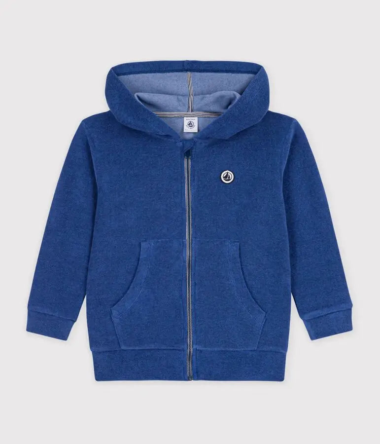 Petit Bateau | Blauw vest met rits