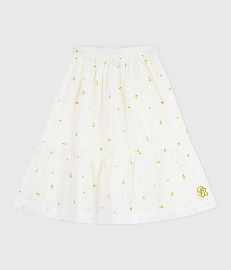 Petit Bateau | Katoenen lange kinderrok met bloemenprint