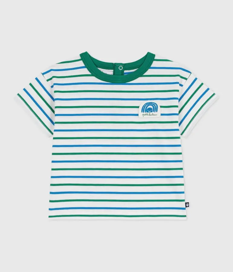 Petit Bateau | Katoenen T-shirt met korte mouwen en streepjes voor baby's