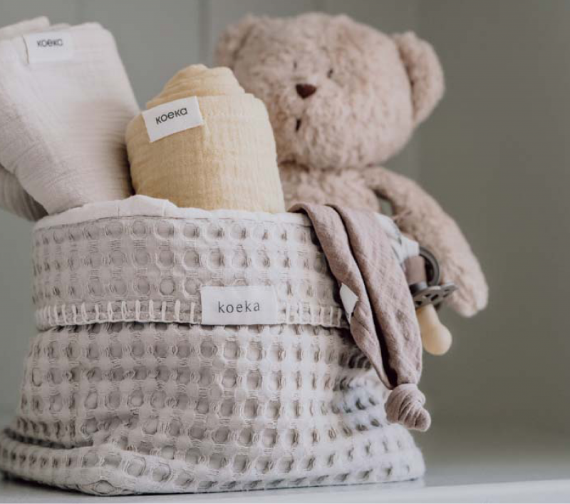 Koeka Hydrofiel Swaddle 2-pack Meadow 75x75 cm - off white