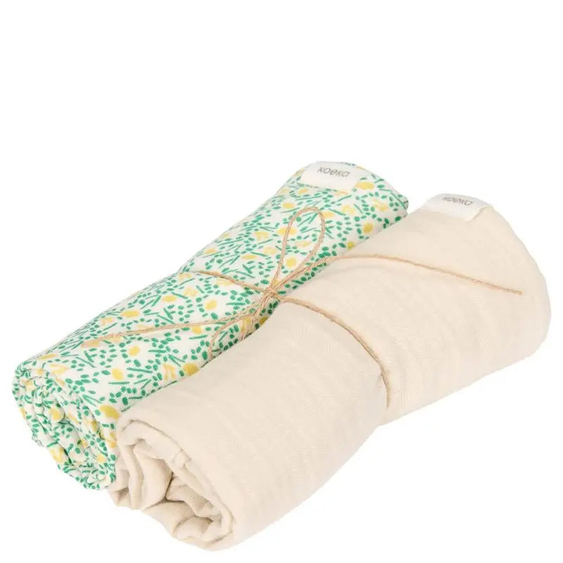 Koeka Hydrofiel Swaddle 2-pack Meadow 75x75 cm - off white