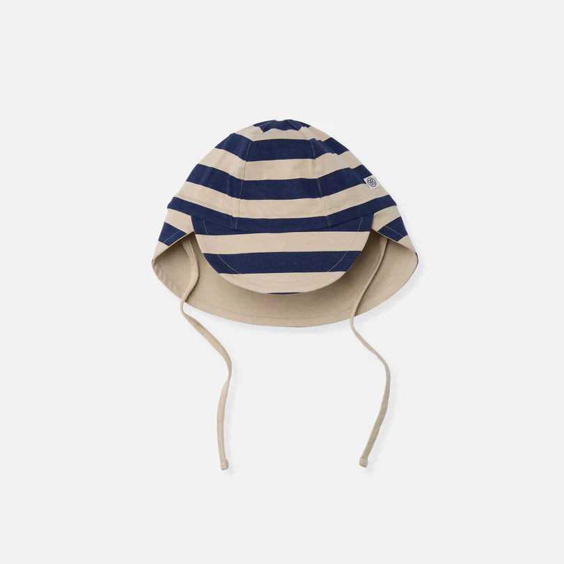 Cloby Zonnehoedje in Navy Stripe – UPF 50+