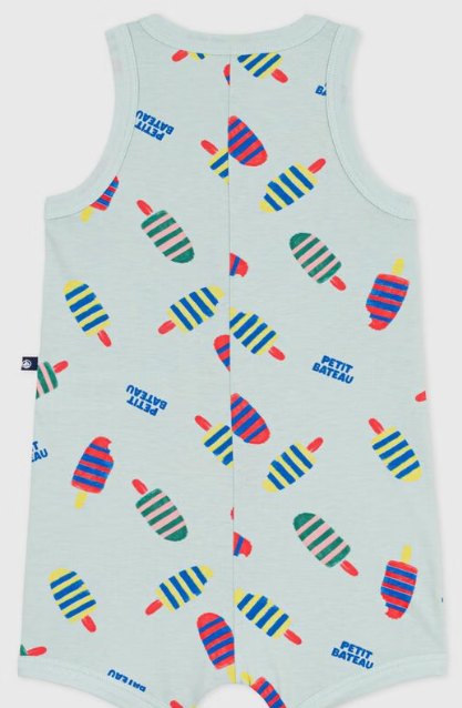 Petit Bateau Kort babypakje van katoen met ijsjesprint