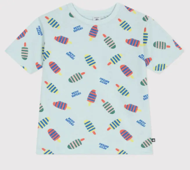 Petit Bateau Katoenen T-shirt met korte mouwen en ijsjesprint