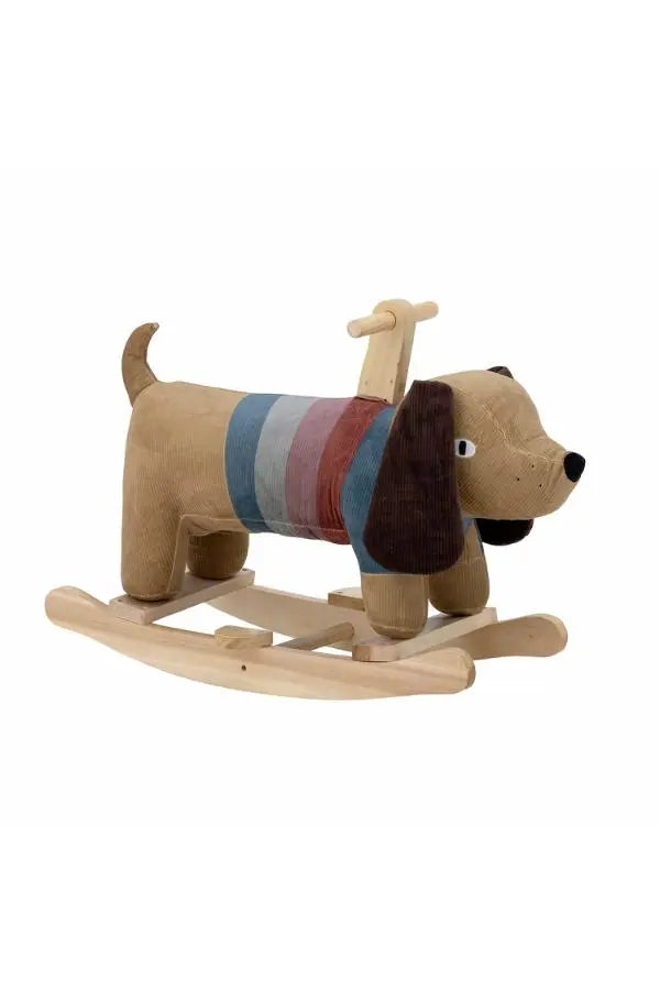 Bloomingville Mini Charlie schommelspeeltje hond polyester - meerkleurig