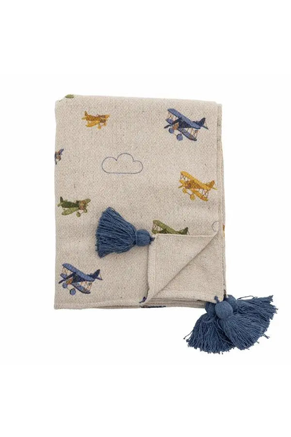 Bloomingville MINI Vliegtuigdeken van Gerecycleerd Katoen