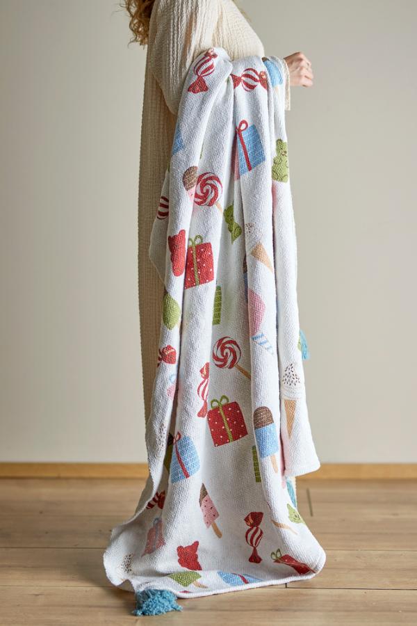 Bloomingville MINI Snoepjesplaid van Gerecycleerd Katoen