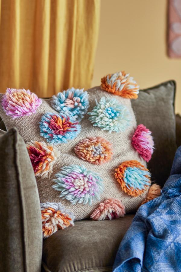 Bloomingville Somma Kussen Wol - Multicolor