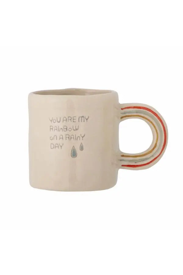 Bloomingville MINI Cloudy Cup in Steengoed - Natuur met opdruk