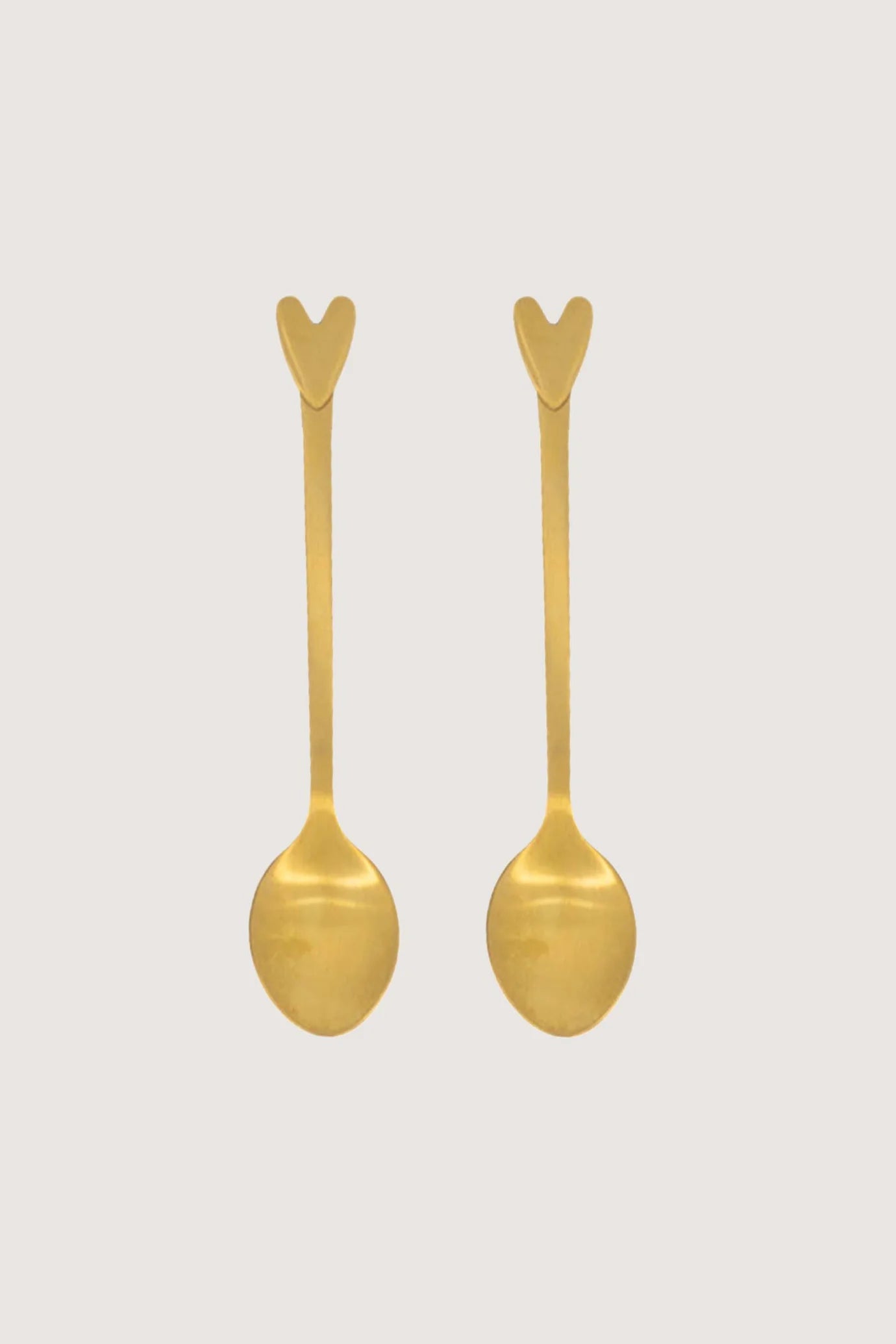 Zusss Set Van 2 Lepeltjes Hartje - Goud