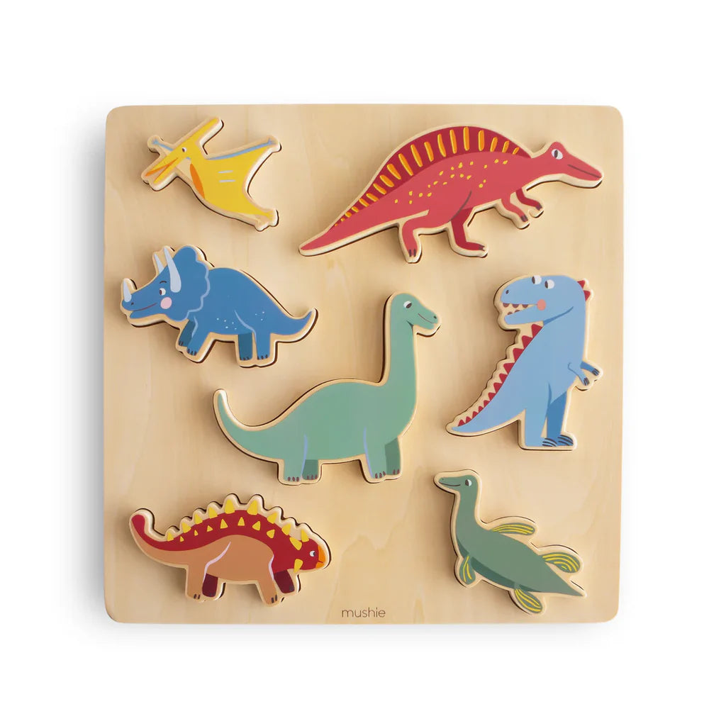 Mushie Houten Puzzel Dino