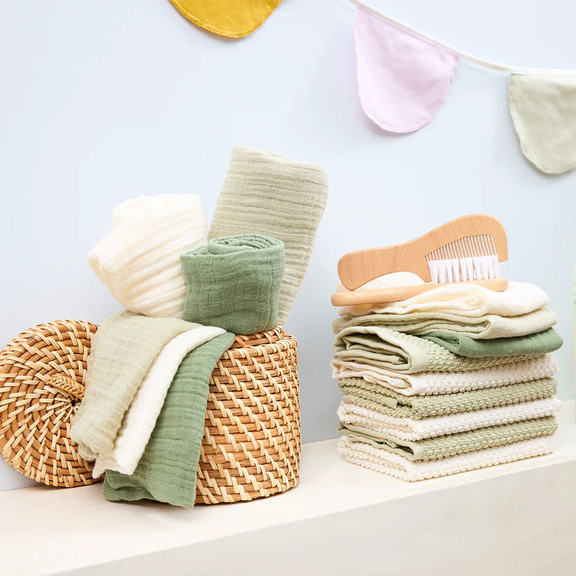 Meyco Hydrofiele Doeken Pre-washed (70x70cm - 3-pack) - Offwhite/Soft Sand/Taupe
