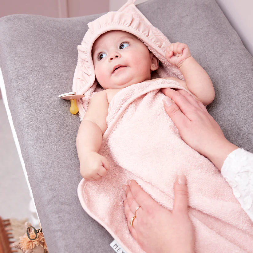 Meyco Badcape badstof Ruffle - Soft Pink