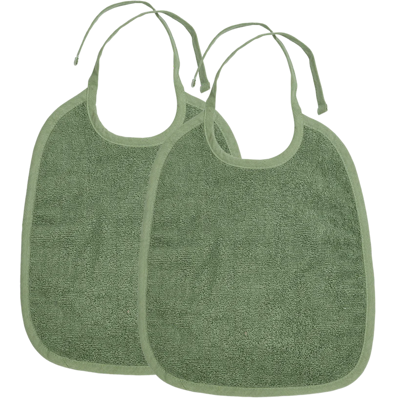 Meyco Slab Met Striksluiting Badstof 2-pack - Forest Green